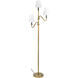Alora Mood Sloan 68.13 inch 60 watt Brushed Gold and White Linen Floor Lamp Portable Light
