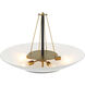 BAX 5 Light 32 inch Sand Coal and Soft Brass Pendant Ceiling Light