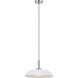 Amber Lewis Cyrus LED 15.5 inch Polished Nickel and Matte White Pendant Ceiling Light