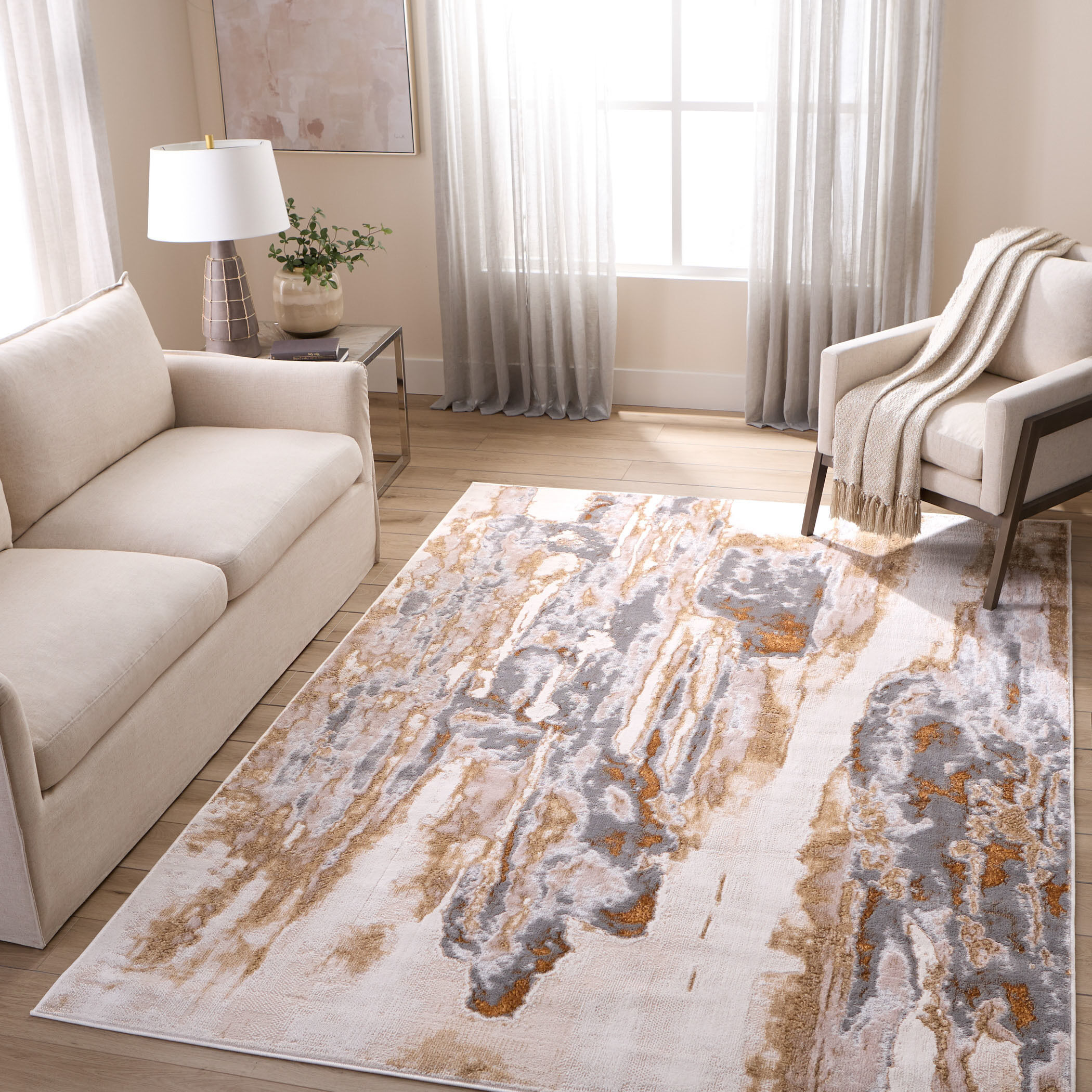 Terra 90 X 63 inch Earth Tones Rug in 5 x 7