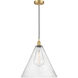 Berkshire 1 Light 16 inch Satin Gold Mini Pendant Ceiling Light