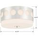 Kirby 2 Light 13.25 inch Polished Nickel Flush Ceiling Light