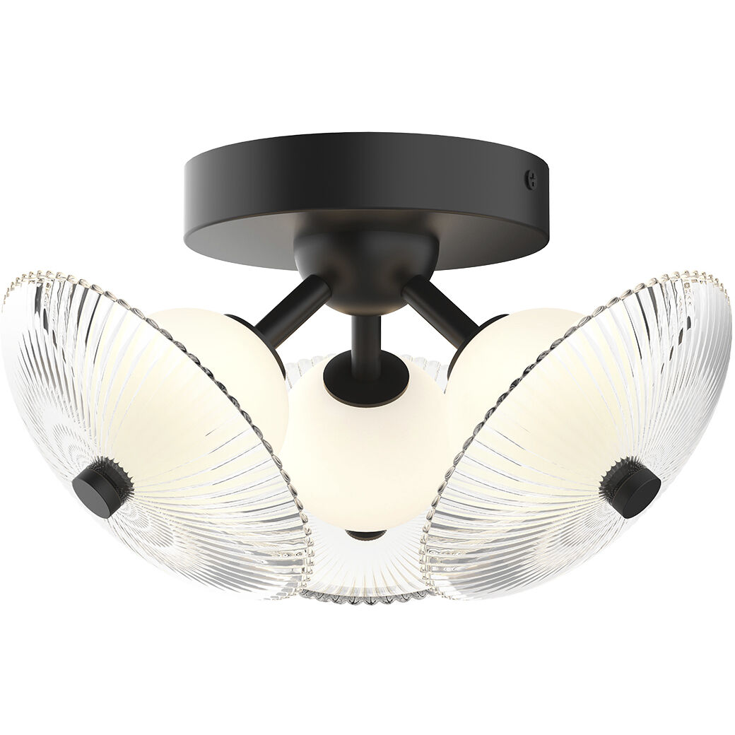 Alora Mood Hera LED 12.5 inch Matte Black Flush Mount Ceiling Light