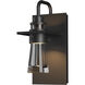 Erlenmeyer 1 Light 9.5 inch Coastal Black Outdoor Sconce, Small