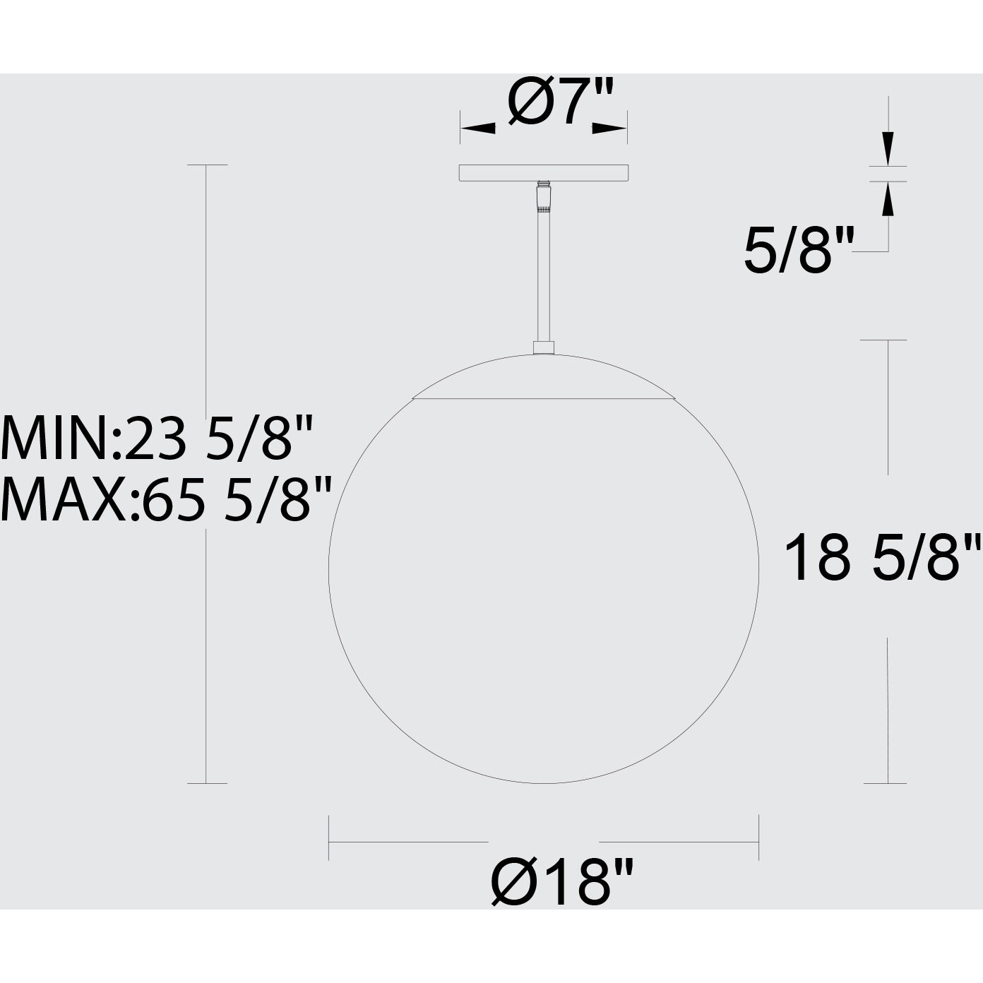 Rondure LED 18 inch Sand Black Outdoor Pendant