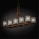 Wire Glass LED 14 inch Brushed Nickel Chandelier Ceiling Light