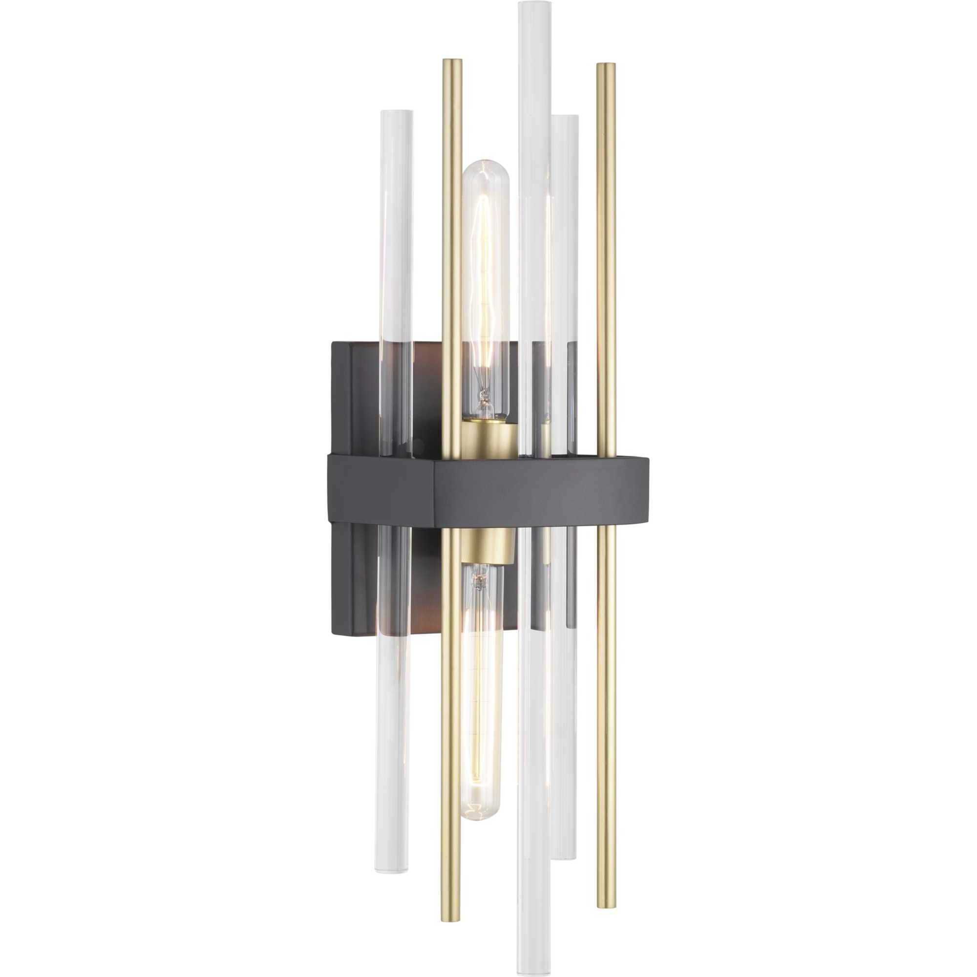 Orrizo 2 Light 6 inch Matte Black Wall Sconce Wall Light, Design Series 