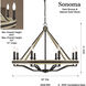 Sonoma 8 Light 34 inch Dark Bronze Chandelier Ceiling Light