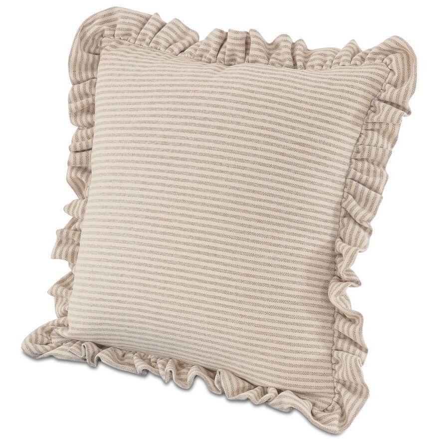 Betty 20 X 20 inch OA Beige Stripe Cushion in Multicolor