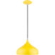 Amador 1 Light 11.75 inch Shiny Yellow with Polished Chrome Accents Pendant Ceiling Light