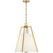 Mansfield 3 Light 18 inch Warm Brass Pendant Ceiling Light, Essentials