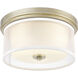 Diffusion 2 Light 13 inch Aged Silver Flush Mount Ceiling Light