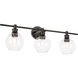 Syracuse 3 Light 28 inch Black Wall sconce Wall Light