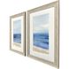 Beach Landscape Blue and Beige and White Framed Art, Propac