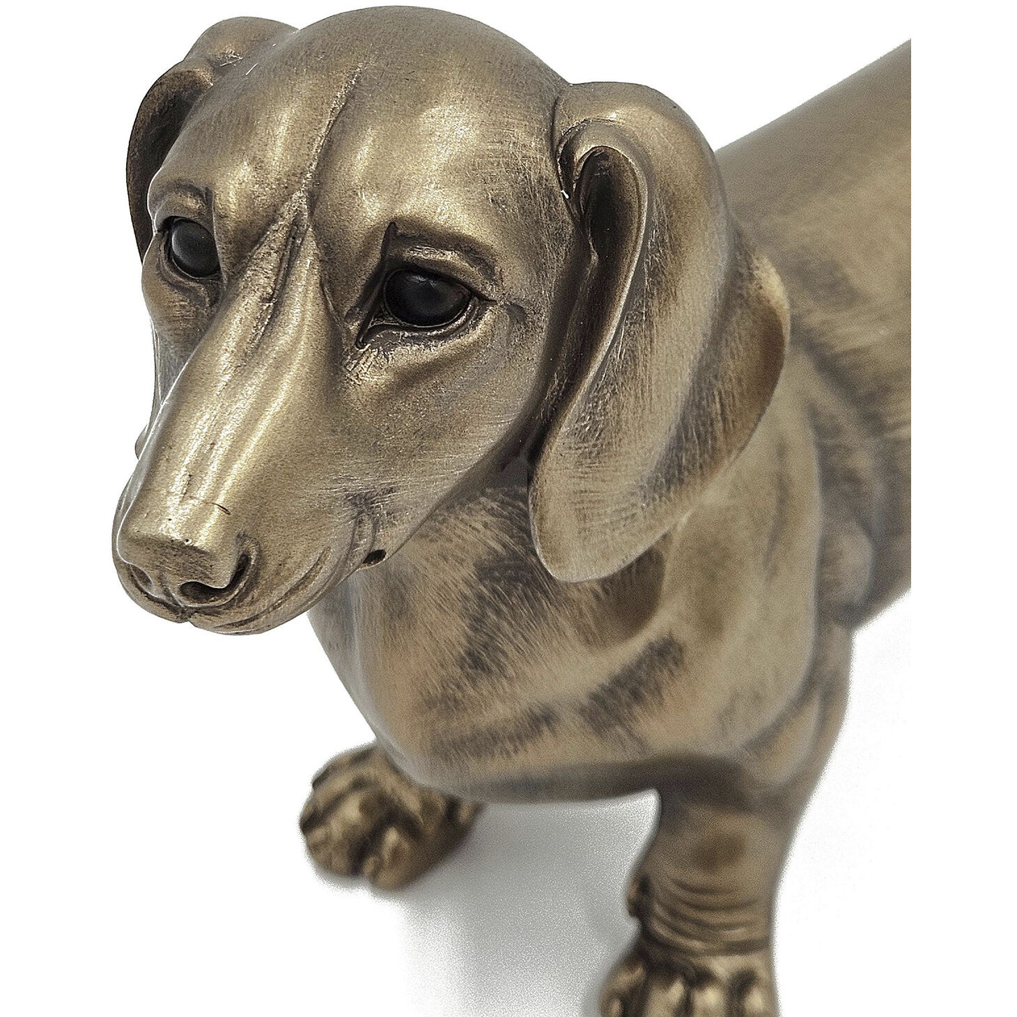 Lifelike Dachshund Copper Figurine