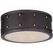 Trestle 2 Light 13 inch Oil Rubbed Bronze/Antique Brass Flush Mount Ceiling Light