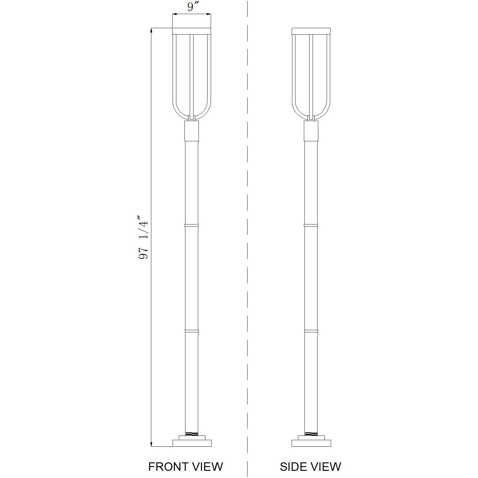 Leland LED 97.25 inch Sand Black Outdoor Post Mounted Fixture