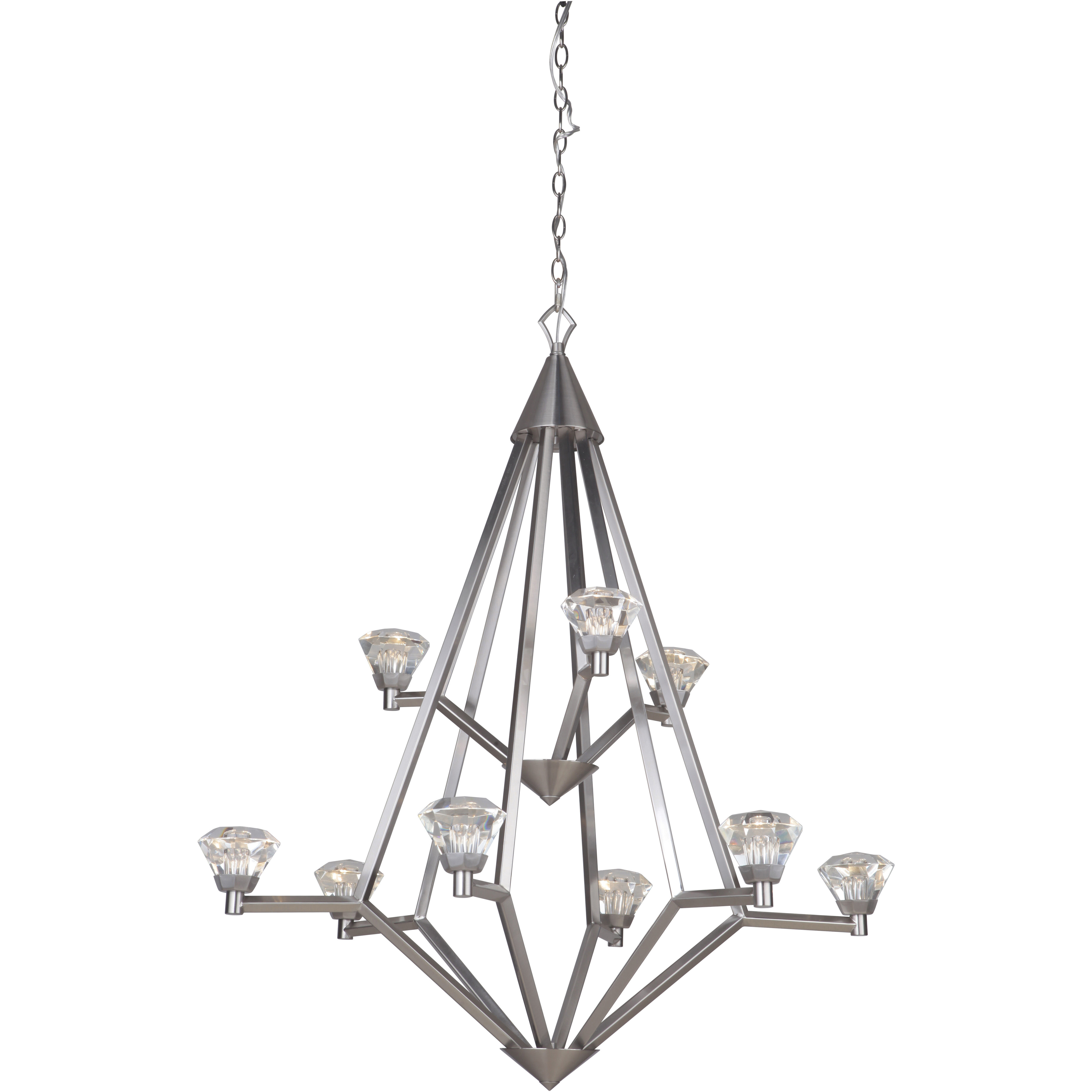 Radiante LED 30.75 inch Brushed Polished Nickel Chandelier Ceiling Light