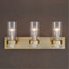 Cardiff 3 Light 23 inch Oxidized Antique Brass Vanity Light Wall Light