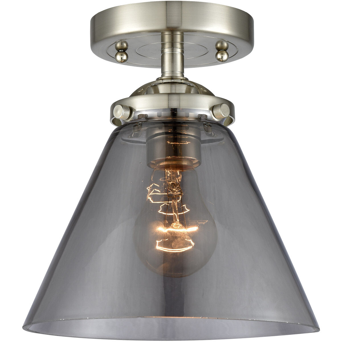 Nouveau Large Cone 1 Light 7.75 inch Semi-Flush Mount