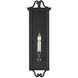 Giatti 1 Light 23.75 inch Midnight Outdoor Wall Sconce, Small