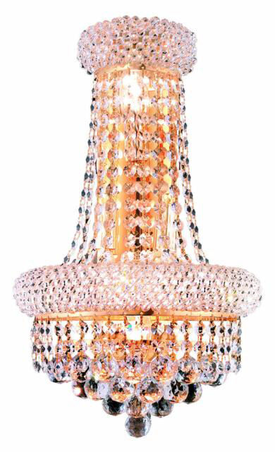 Primo 4 Light 12 inch Gold Wall Sconce Wall Light in Royal Cut, Satin Gold