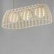 Macrame 3 Light 43.75 inch Gold Linear Pendant Ceiling Light
