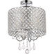 Elise 4 Light 14 inch Chrome Flush Mount Ceiling Light