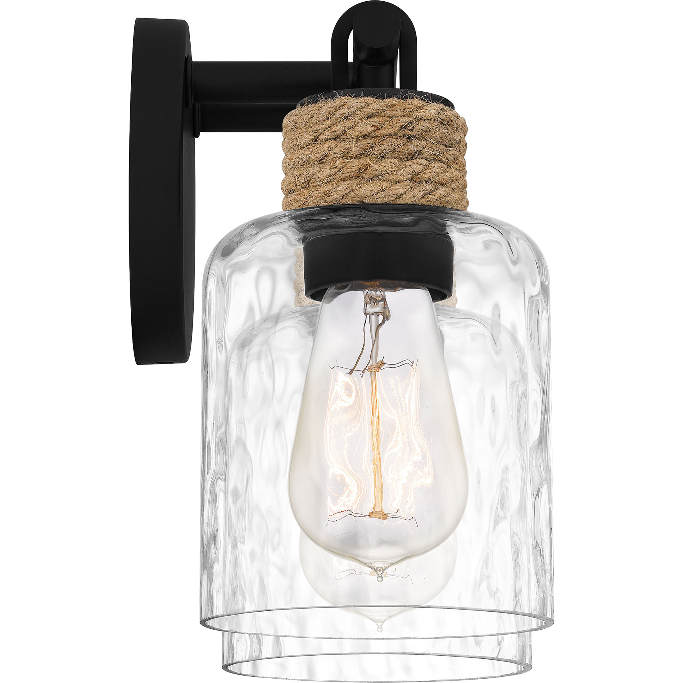 Baltic 2 Light 15 inch Matte Black Bath Light Wall Light