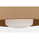 Richard June Liora 1 Light 15 inch Estate Brass Flush Mount Ceiling Light in LED, Toast Stoneware