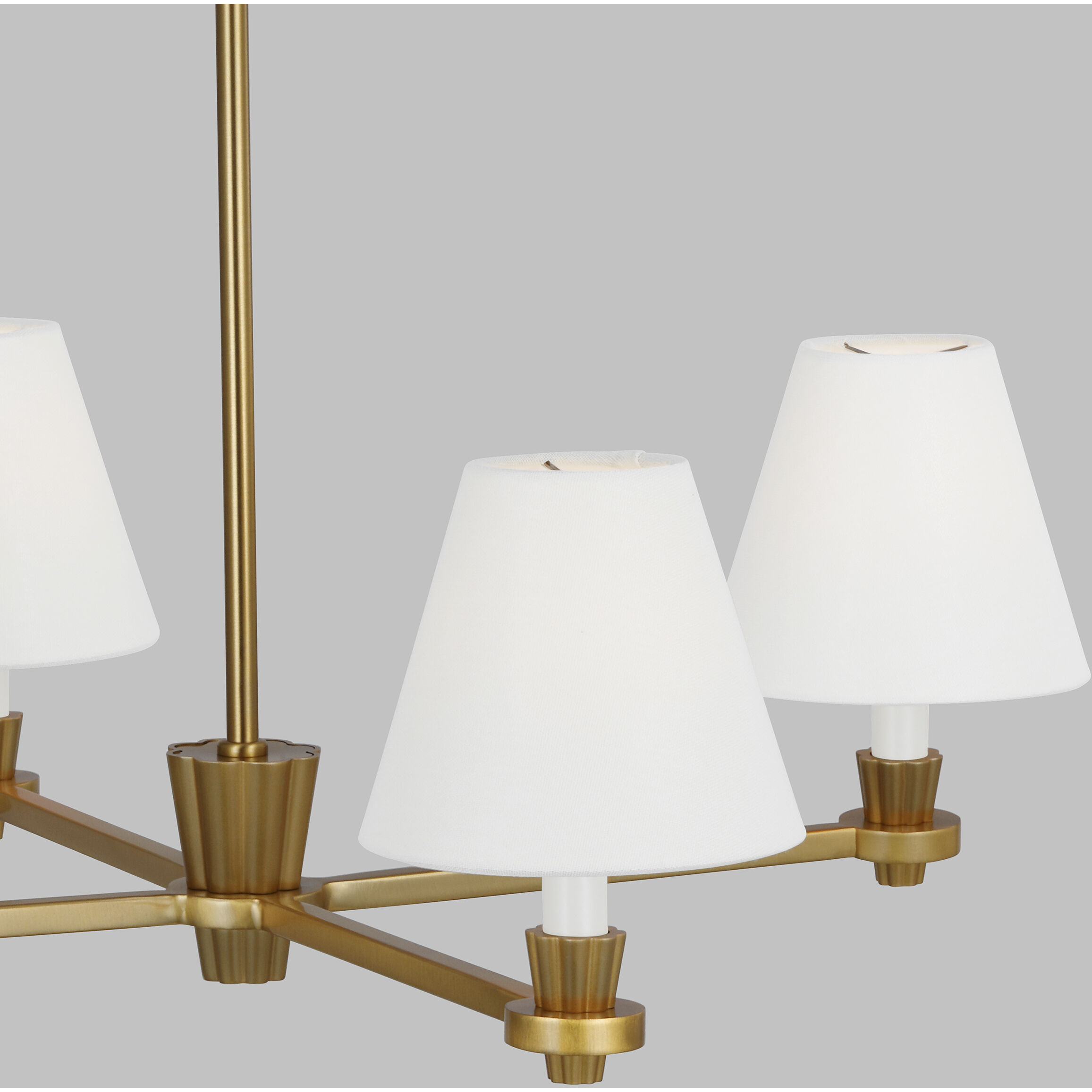 AH by Alexa Hampton Paisley 4 Light 28 inch Burnished Brass Chandelier Ceiling Light