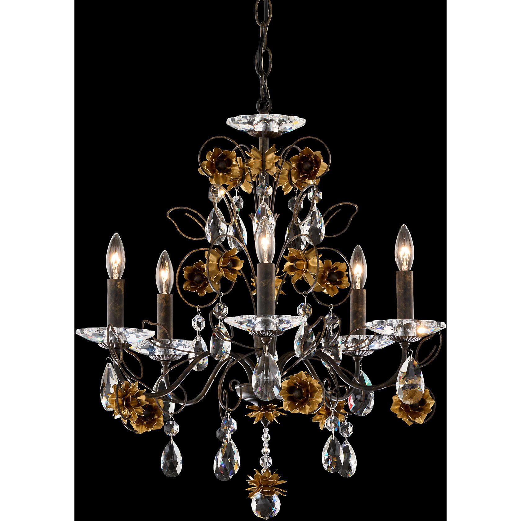 Signature Camellia 5 Light 19.00 inch Chandelier