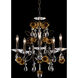 Signature Camellia 5 Light 19 inch Black with White Chandelier Ceiling Light