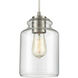 Josie 1 Light 6 inch Satin Nickel Mini Pendant Ceiling Light