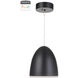 Studio LED 11.8 inch Flat Black Dome Pendant Ceiling Light
