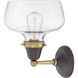 Academy 1 Light 10 inch Oil Rubbed Bronze with Heritage Brass Indoor Wall Sconce Wall Light