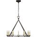 Chapman & Myers Darlana 12 Light 30 inch Aged Iron Single Ring Chandelier Ceiling Light, Medium