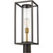Dunbroch 1 Light 21.75 inch Deep Bronze and Outdoor Brass Outdoor Post Mount Fixture