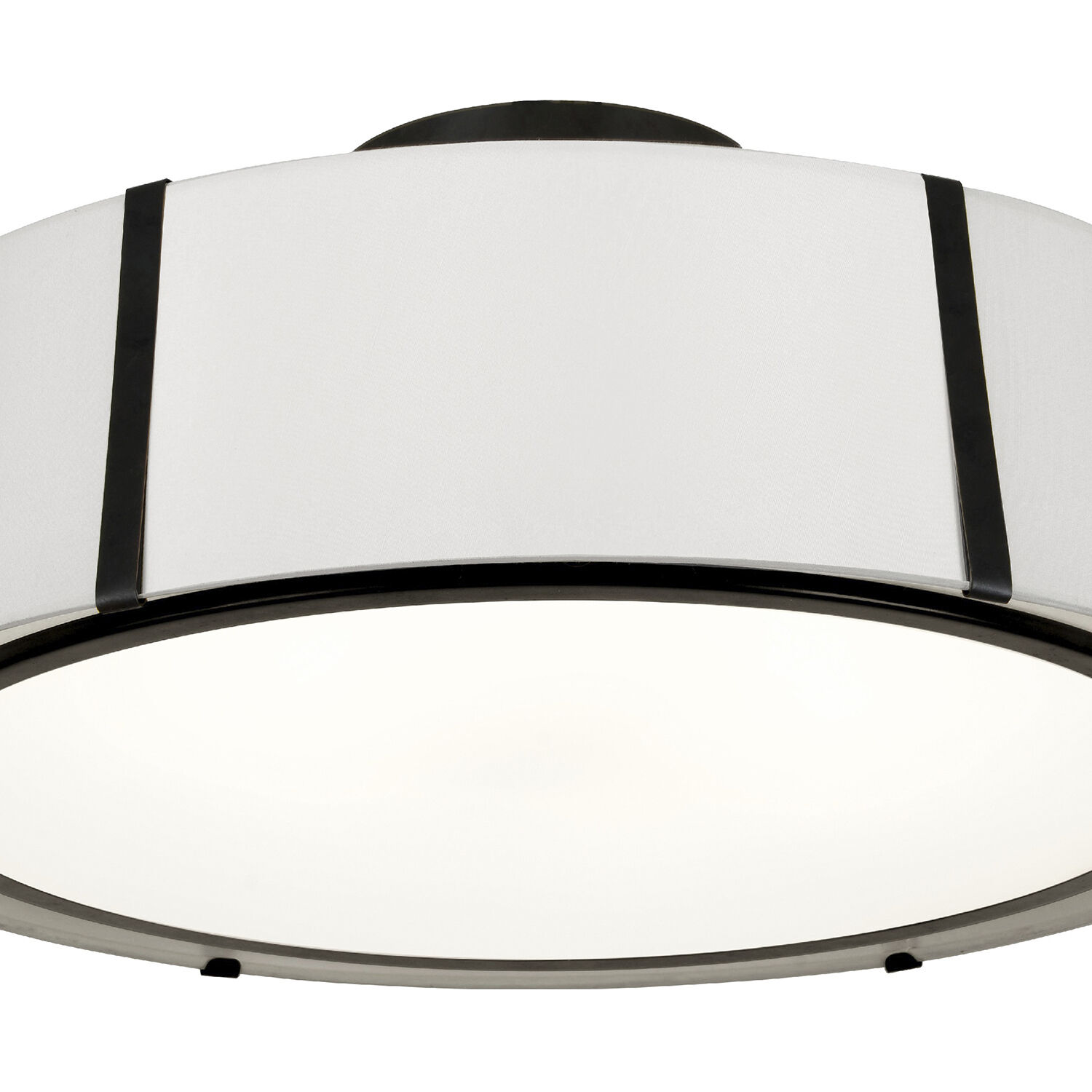 Fulton 6 Light 24 inch Black Semi Flush Ceiling Light