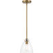 Sommersby 1 Light 7 inch Legacy Brass and Matte Coal Pendant Ceiling Light