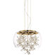 Destiny 8 Light 15.7 inch Aged Brass Pendant Ceiling Light