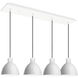 Chroma LED 6.38 inch Glossy White Multi Pendant Ceiling Light in Gloss White
