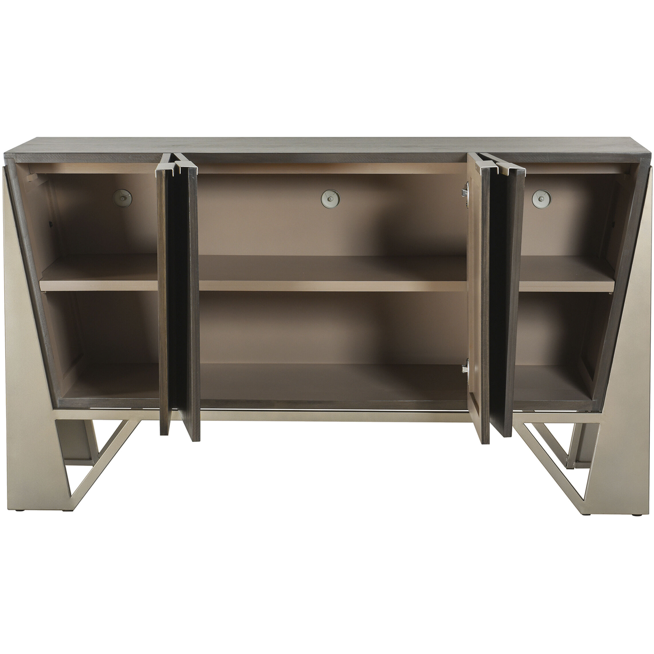 Cameron Gray Brown and Rose Gold Cabinet