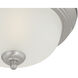 Pendenza 2 Light 13.25 inch Brushed Nickel Flush Mount Ceiling Light