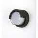 Eyebrow LED 7 inch Black Outdoor Wall Mount