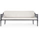 Southport Iron Upholstered Outdoor Sofa in Black