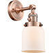 Franklin Restoration Small Bell LED 5 inch Antique Copper Sconce Wall Light, Franklin Restoration