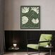 Simple Petals Green and Beige Canvas, Propac