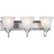Lexington 3 Light 24 inch Brushed Nickel Vanity Wall Light in 6.25