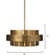 Orbit 4 Light 30 inch Antique Brass Chandelier Ceiling Light